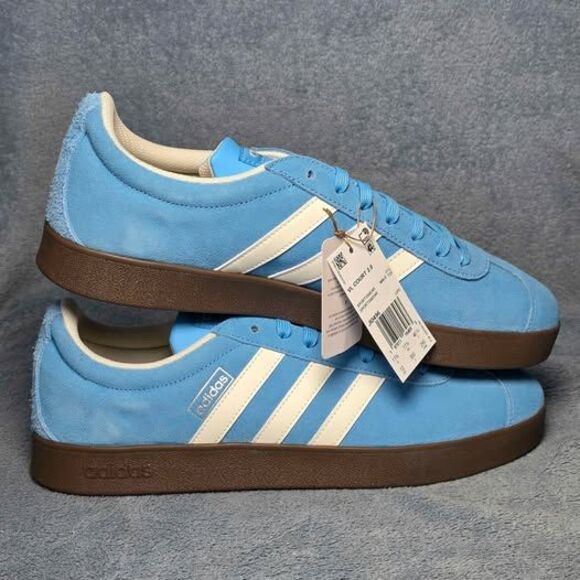 Adidas VL Court 2.0 Light Blue Sneakers Mens US 12 or Womens US 13 main image 5